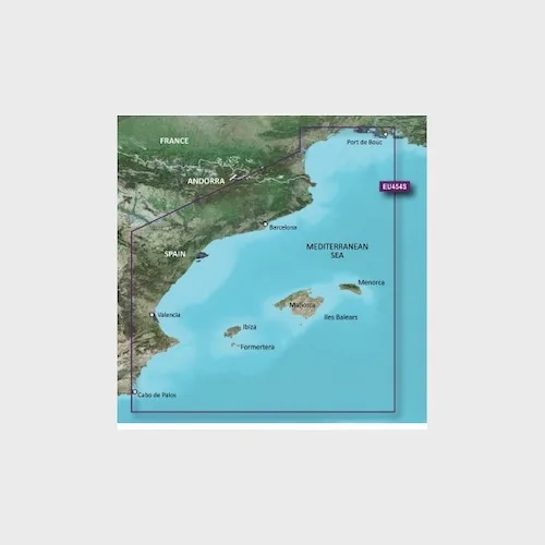 Garmin g3 Vision EU454S – Spain/France Mediterranean Coast, Balearic Islands